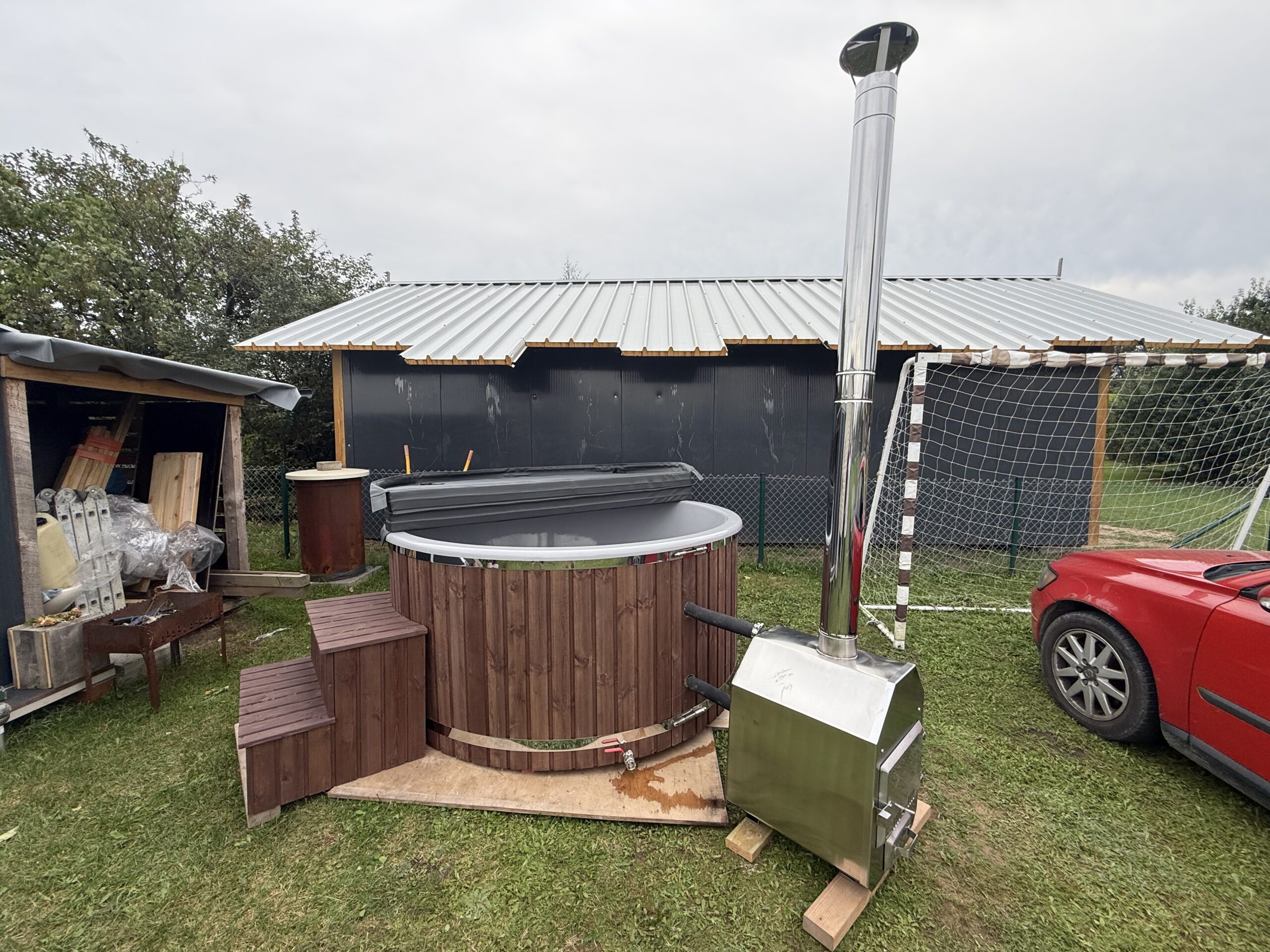 fiberglass-hot-tub-200cm-external-heater-led-hydromassage-1 Fiberglass hot tub with external stainless steel heater and LED lighting