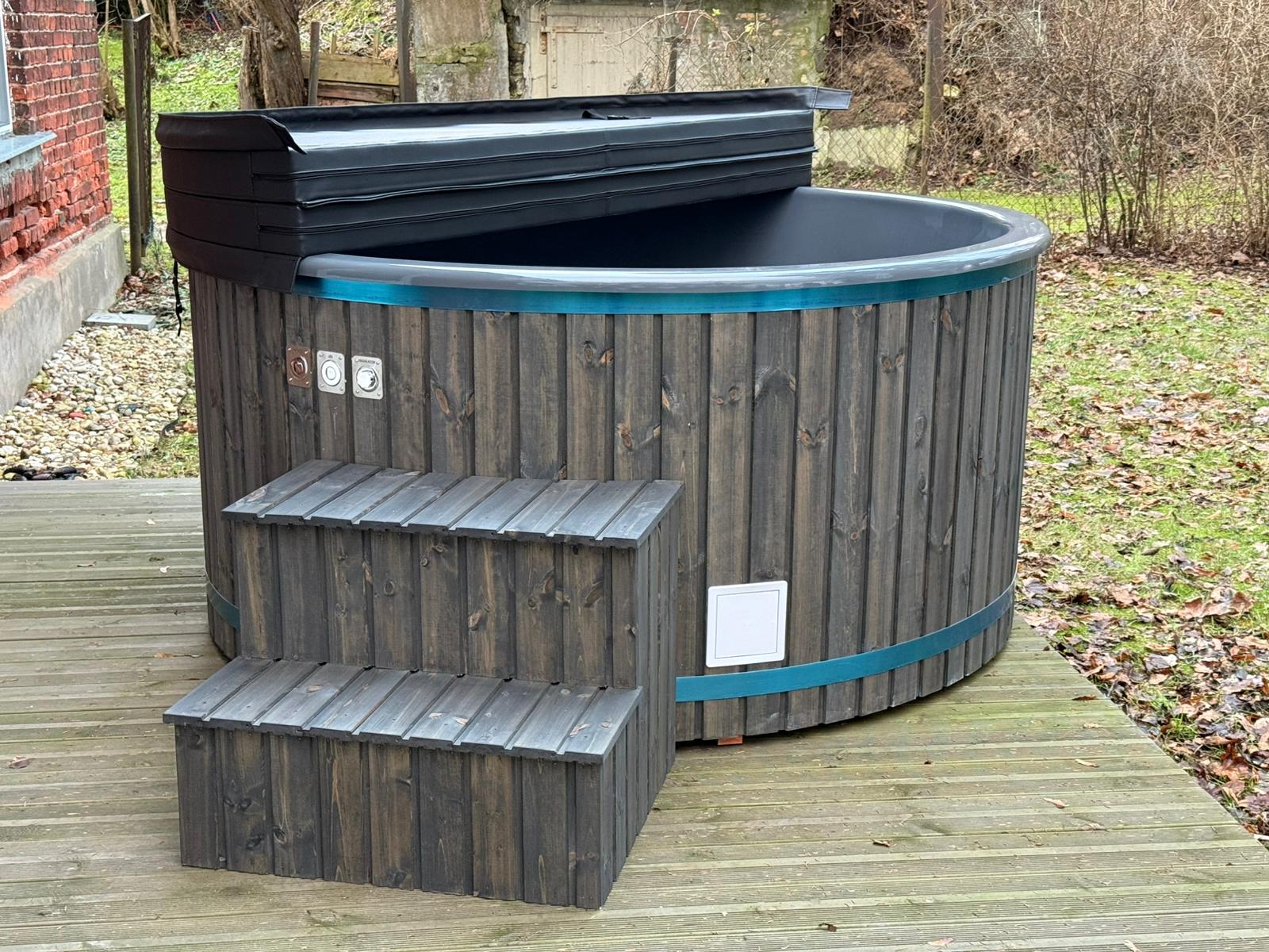 fiberglass-hot-tub-external-heater-hydro-led-200cm-basic-1 Fiberglass hot tub with external wood fired heater